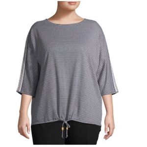 Terra & Sky  Striped Dolman crochet Sleeve